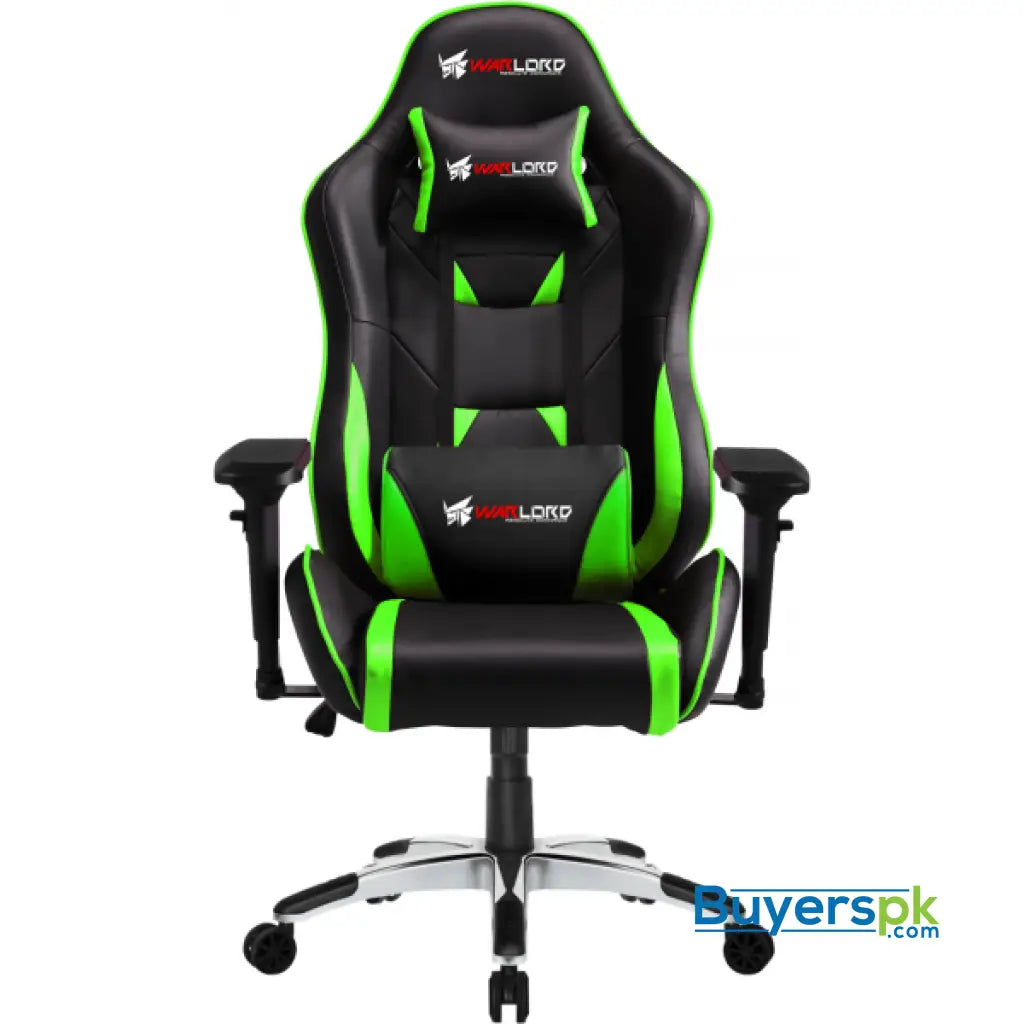 Warlord Phantom Gaming Chair - Black/Green Phantom-Green - Chair Warlord Phantom Gaming Chair - Black/Green Phantom-Green - Chair